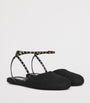 Alaïa Black Raffia and Leather Espadrilles