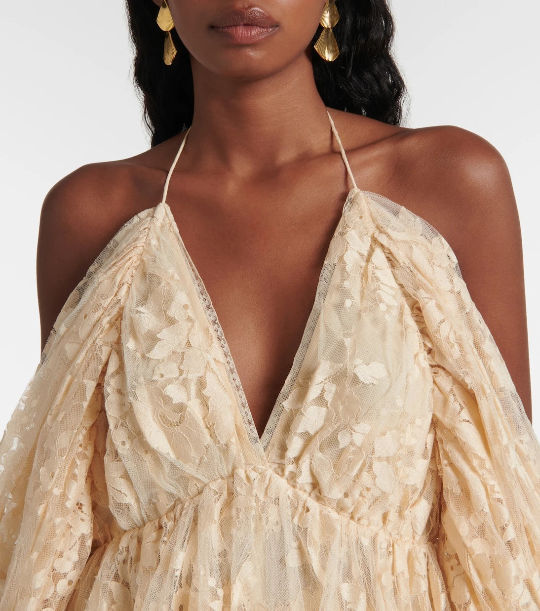 Zimmermann - Illustration asymmetric floral lace minidress