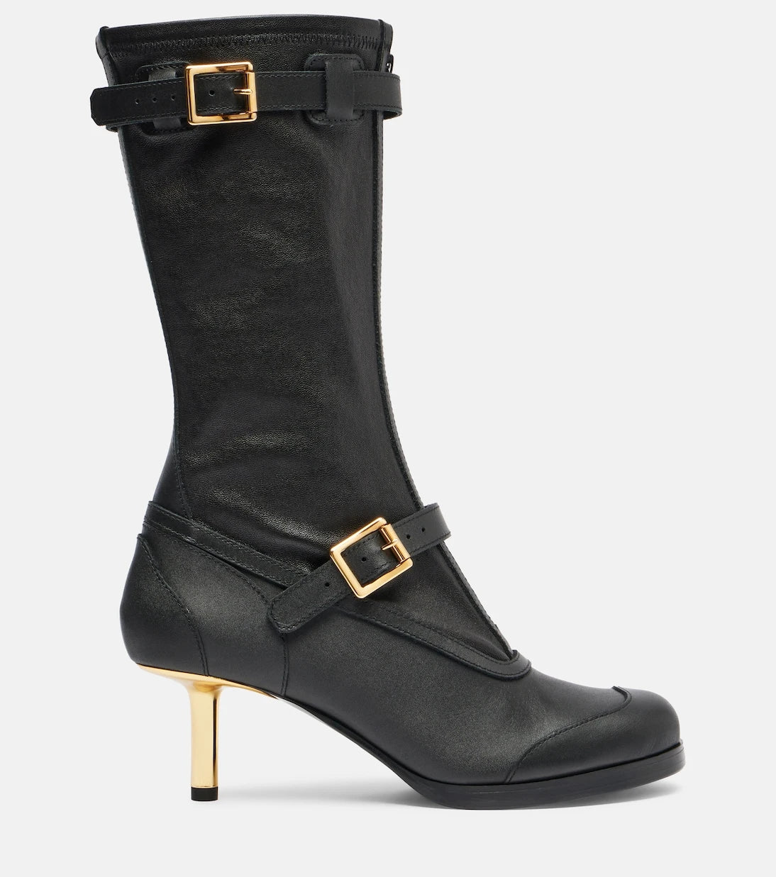 Sacai - Aviator leather boots