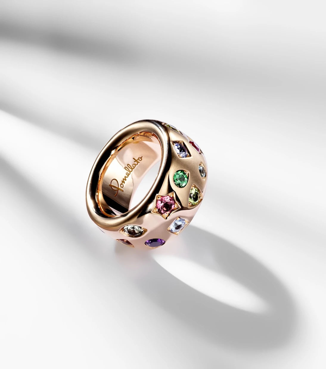 Pomellato - Iconica Large 18kt rose gold ring with gemstones