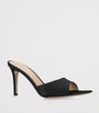 Black Satin Elle Mules 85