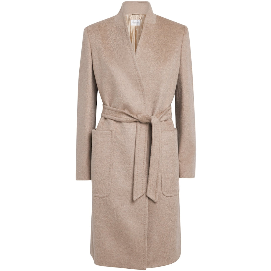 Max Mara Beige Cashmere Robe Coat
