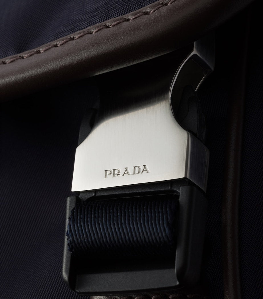 Prada Small Re-Nylon and Leather Messenger Bag
