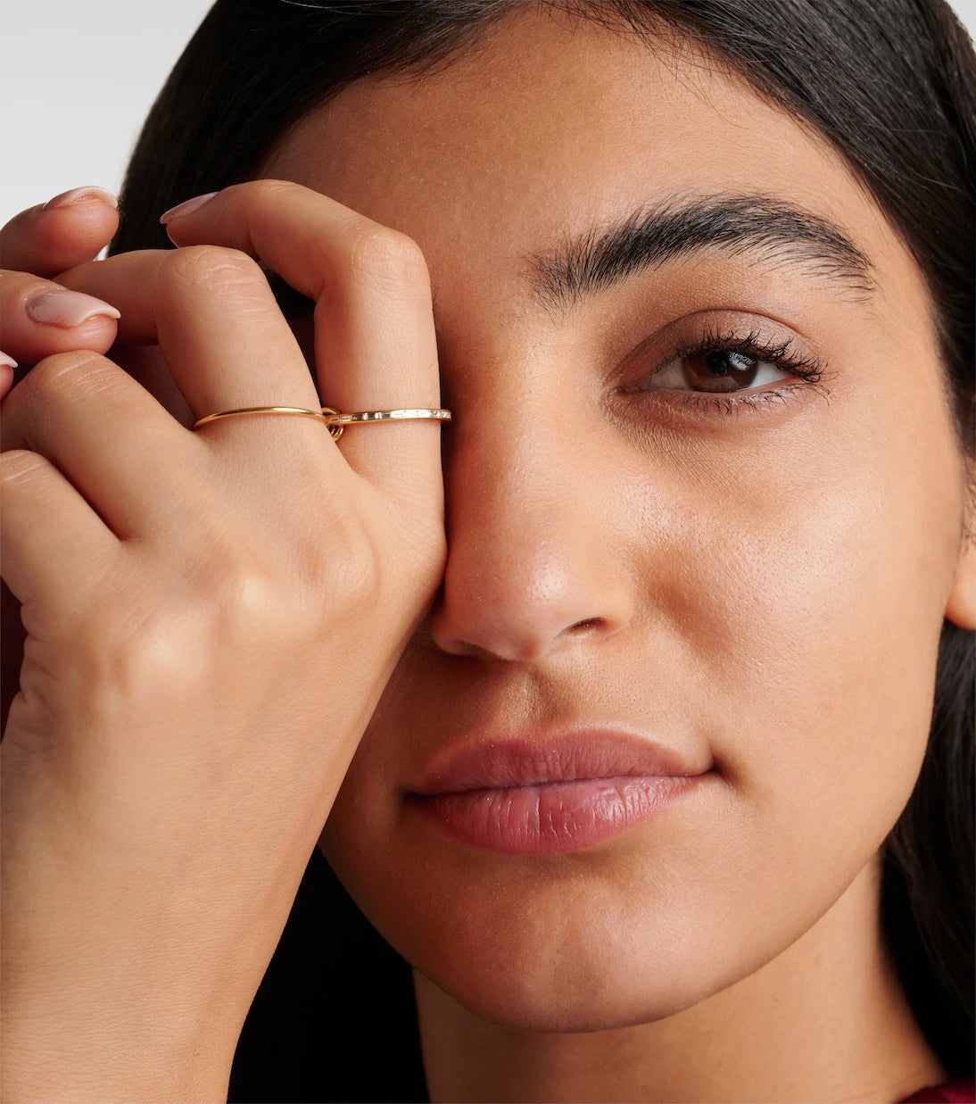 Spinelli Kilcollin - Callisto 18kt gold linked rings with white diamonds