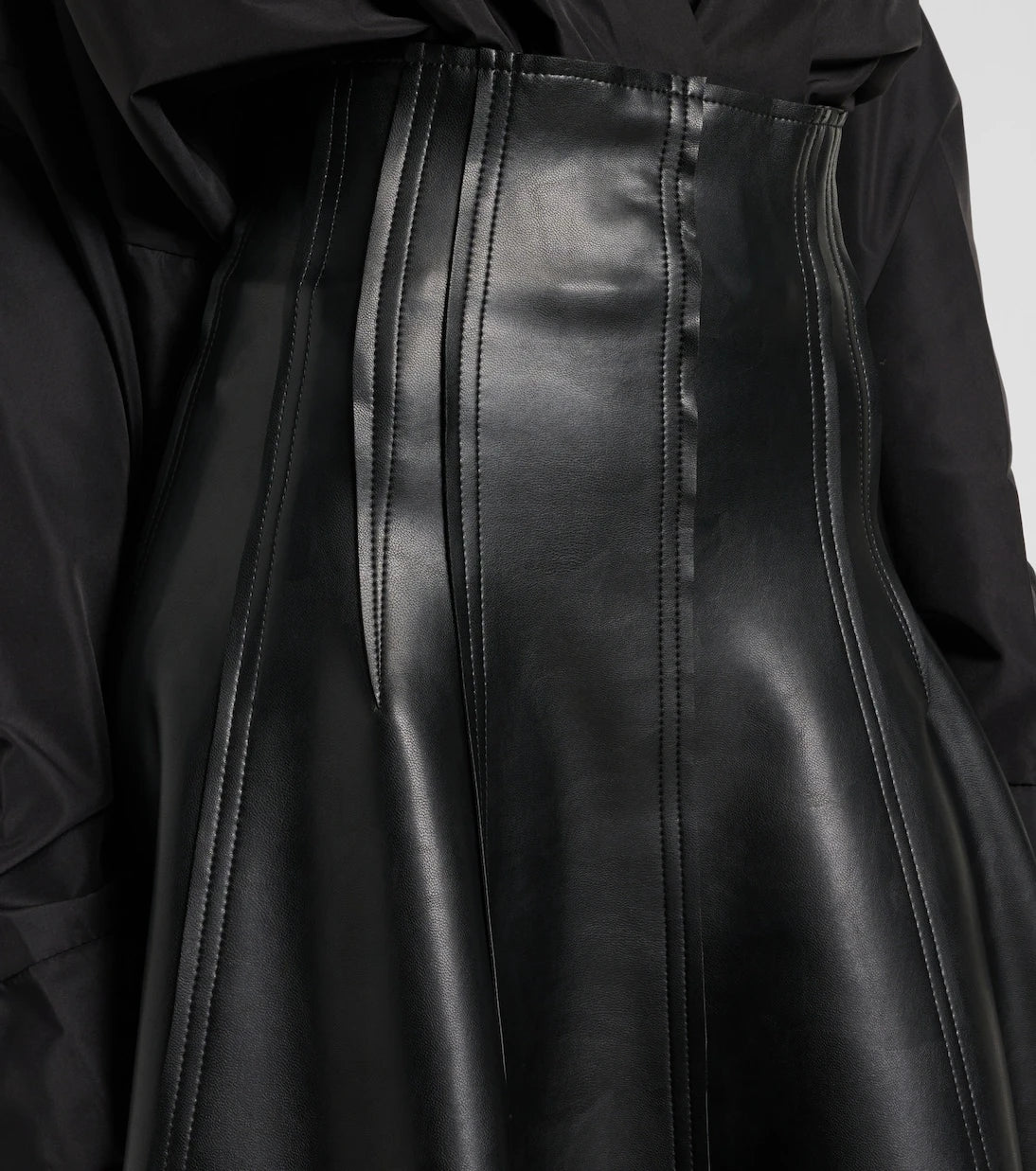 Norma Kamali - Grace faux leather midi skirt