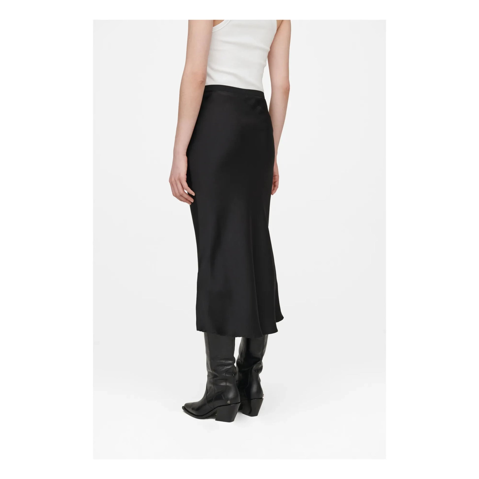 Anine Bing - Bar Silk Skirt | Black