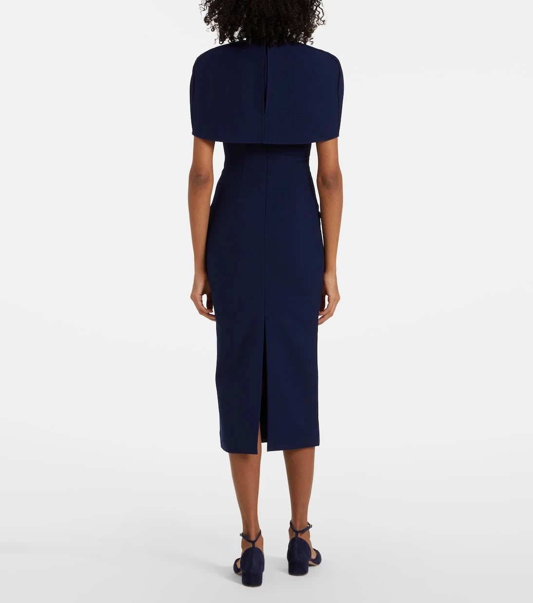 Roland Mouret - Caped crêpe cocktail dress