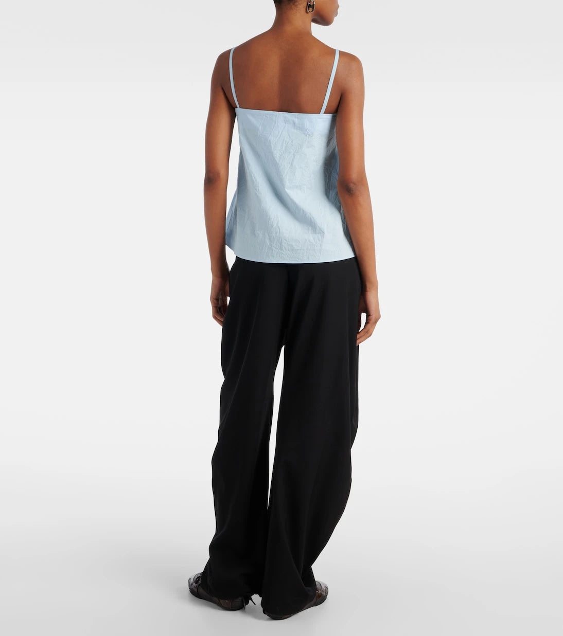 Acne Studios - بلوزة قطنية بتفصيلة فيونكة