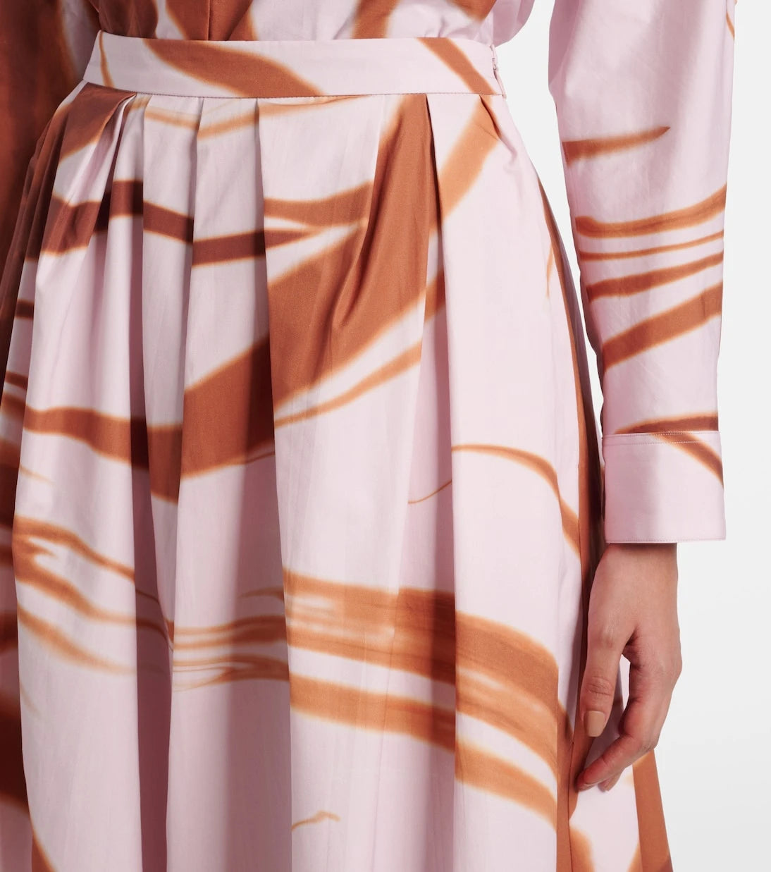 Dries Van Noten - Printed gathered cotton midi skirt