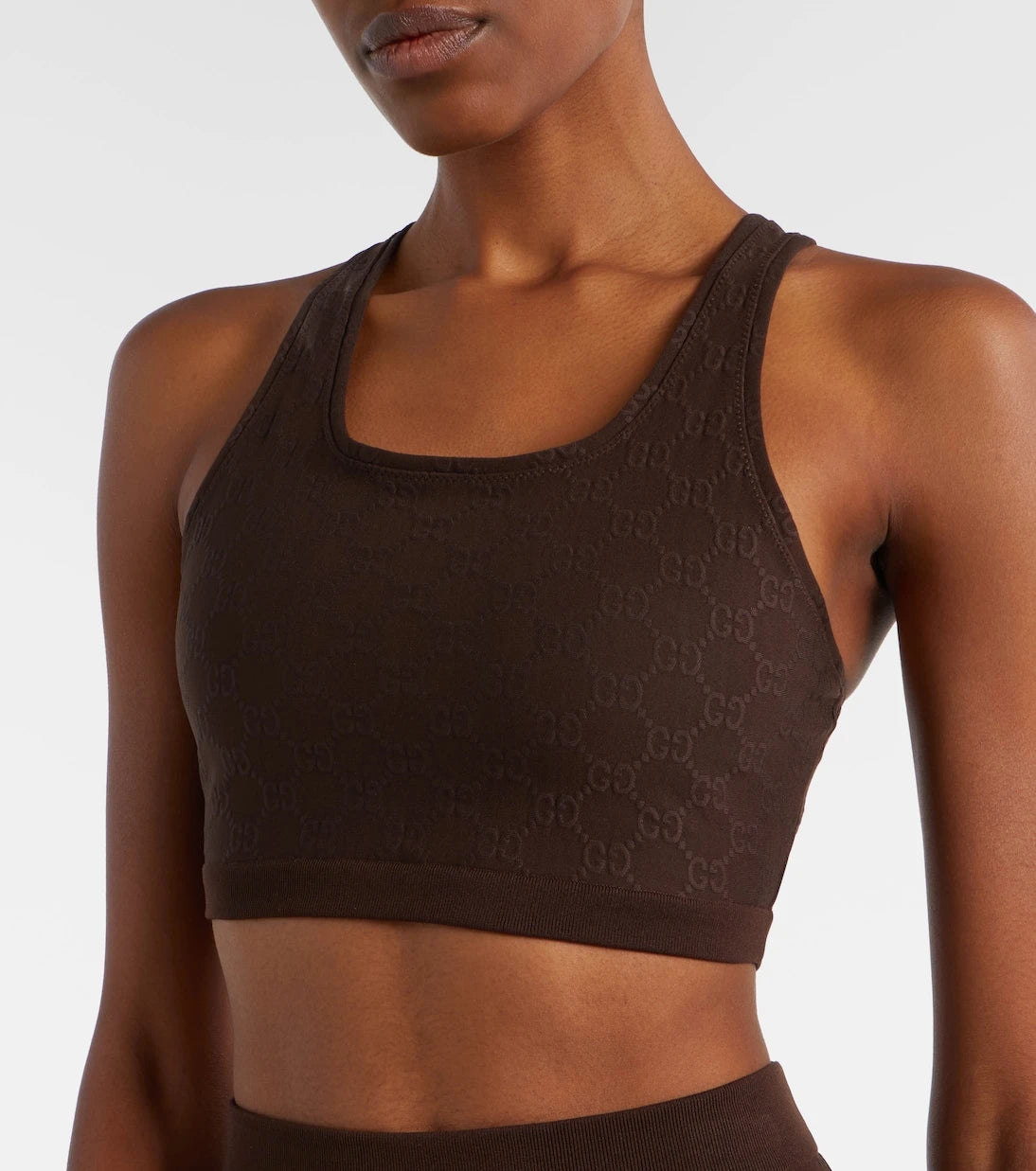 Gucci - GG jersey jacquard sports bra