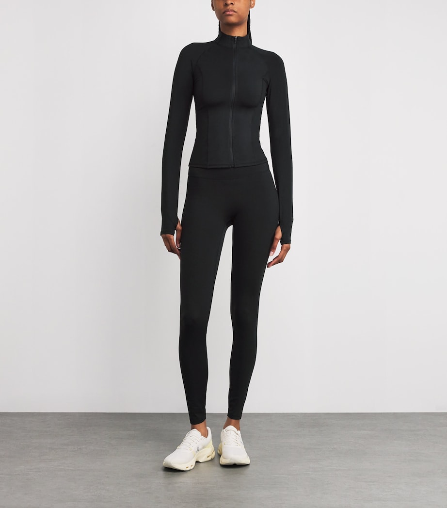 Adanola Black Long-Sleeve Zip-Up Ultimate Top