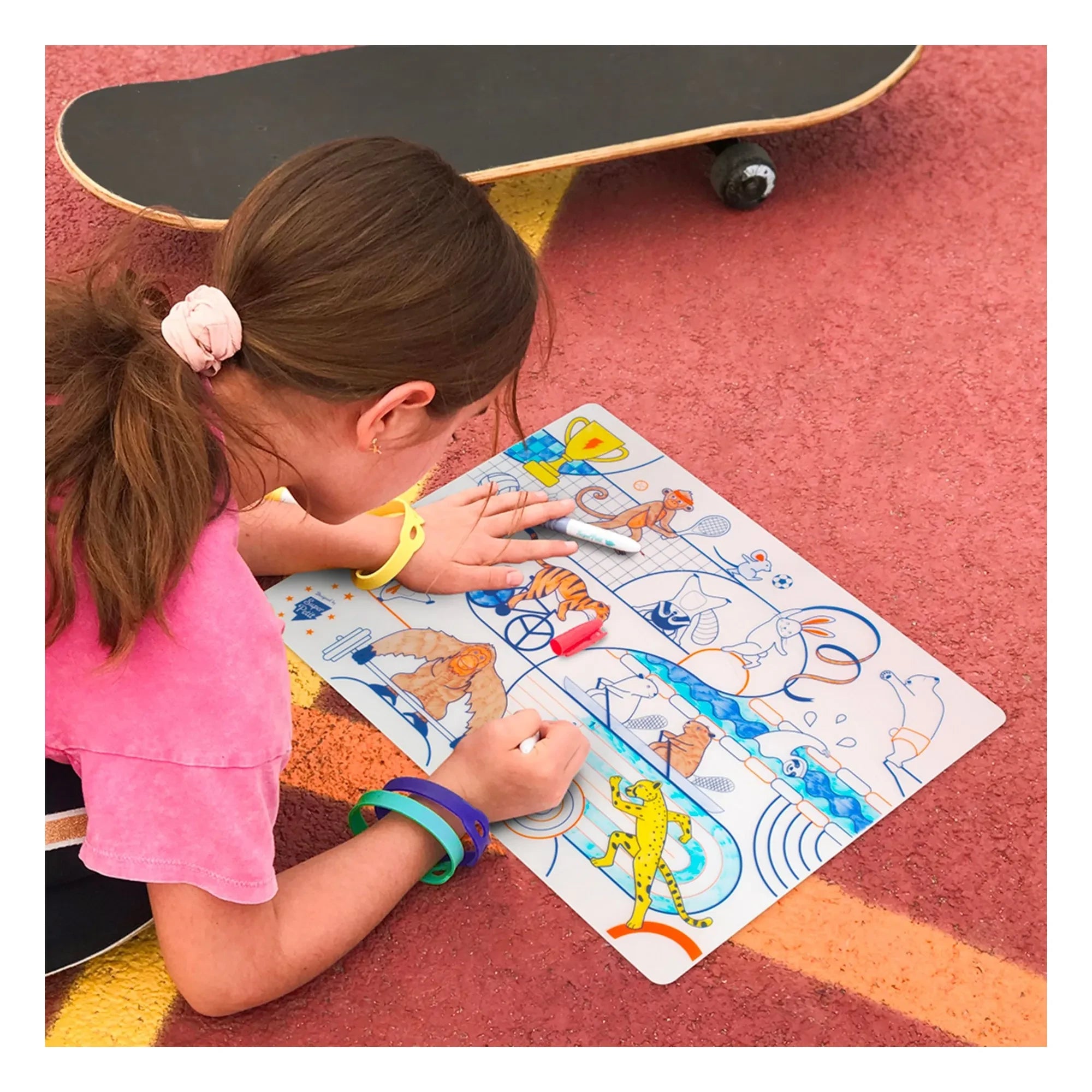 Superpetit - Sports coloring set with 5 markers