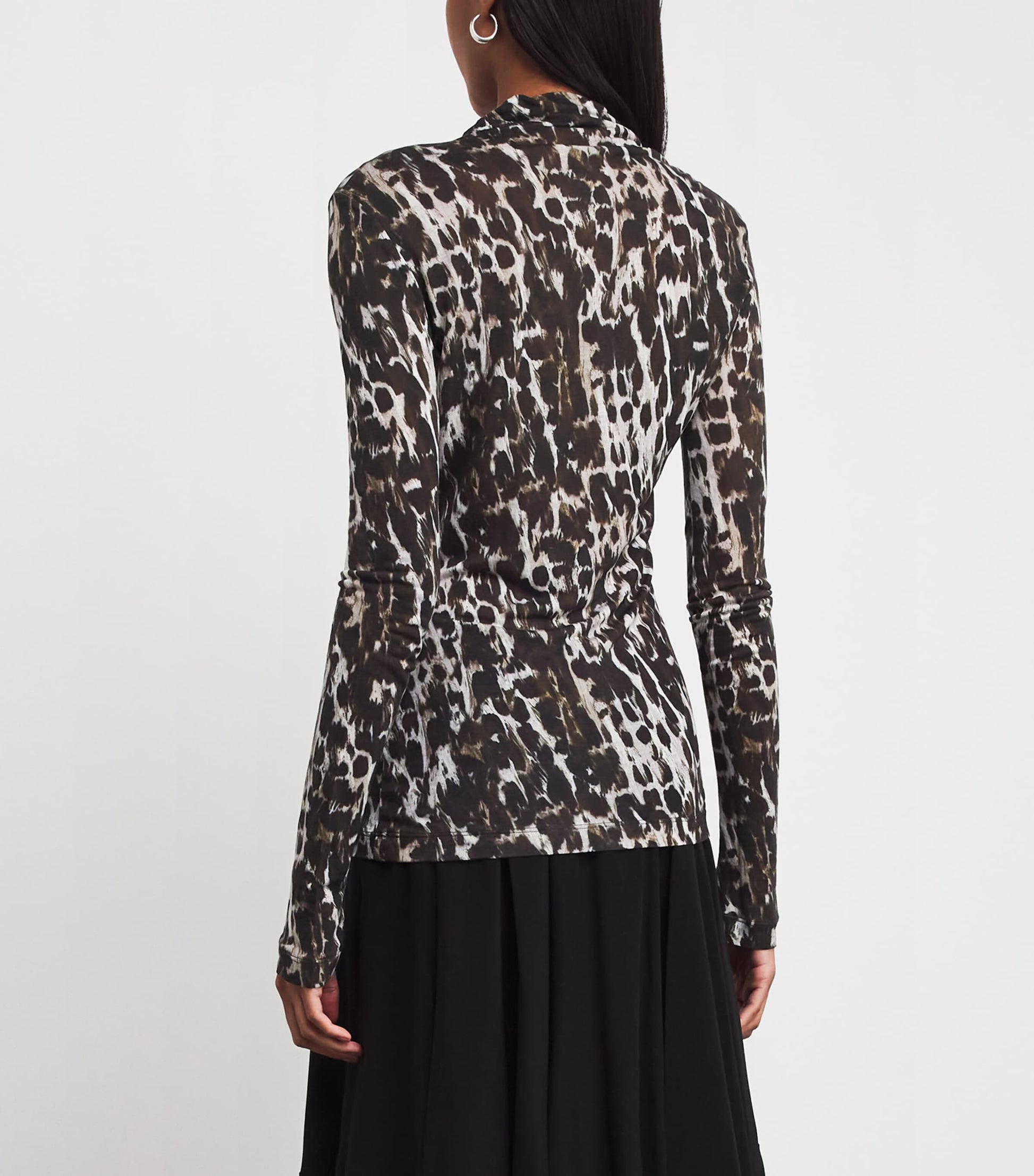 CAMILLA AND MARC Brown Leopard Print Plumage Top