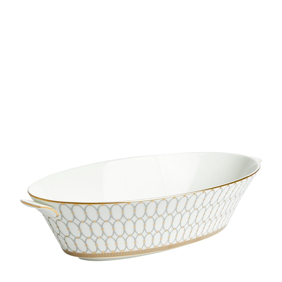 Renaissance Grey Oval Serving Bowl (34cm)