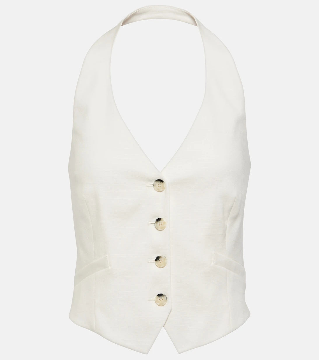 Veronica Beard - Arabella halterneck linen-blend vest