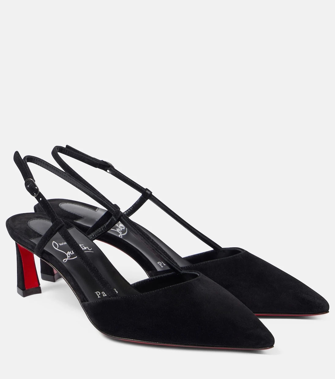 Christian Louboutin - Condoroline 55 suede slingback pumps