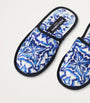 Dolce & Gabbana Casa Majolica Slippers and Sleep Mask Travel Set