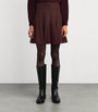 Red Camel Wool Mini Skirt