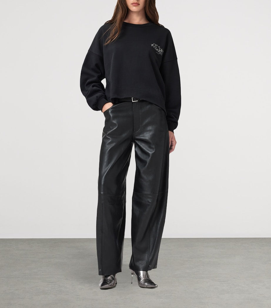 AllSaints Black Reel Print Lila Sweatshirt