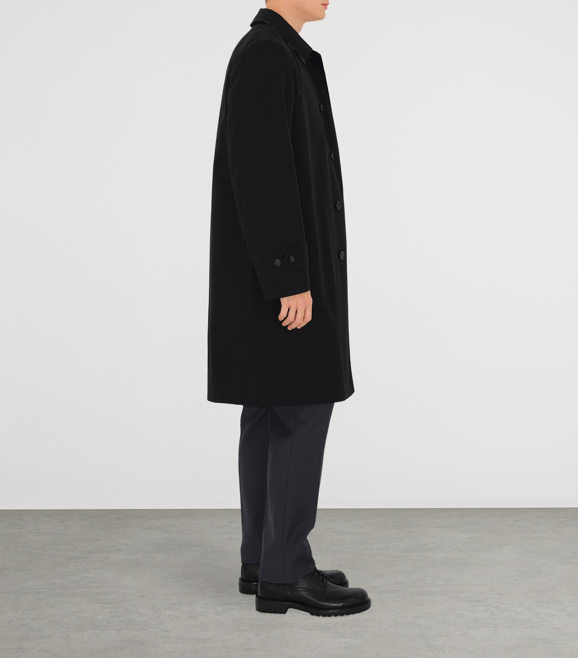 Cotton Gabardine Car Coat BLACK