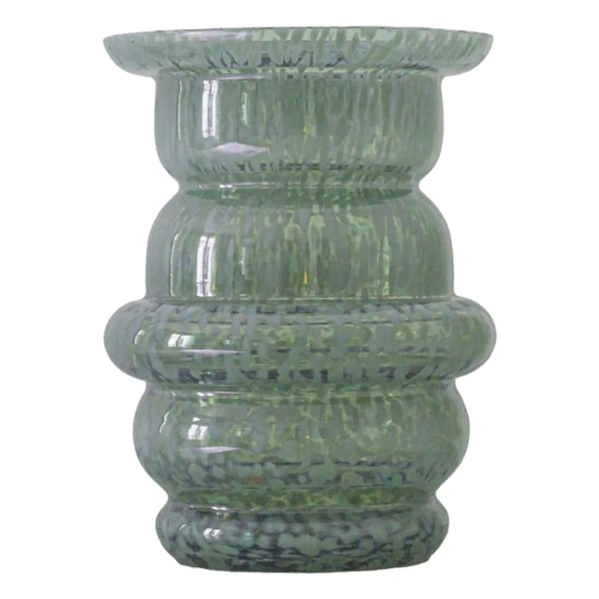 Cosin - Dome speckled glass vase | Green