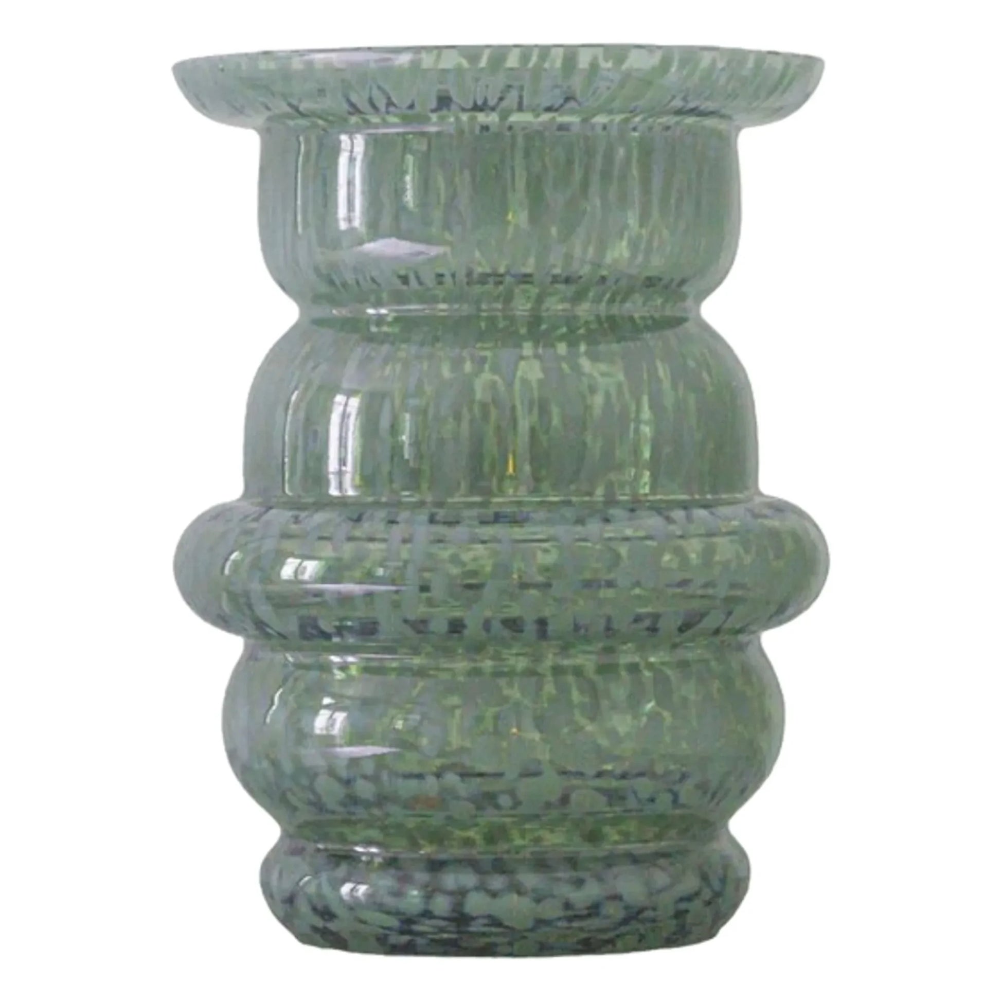 Cosin - Dome speckled glass vase | Green