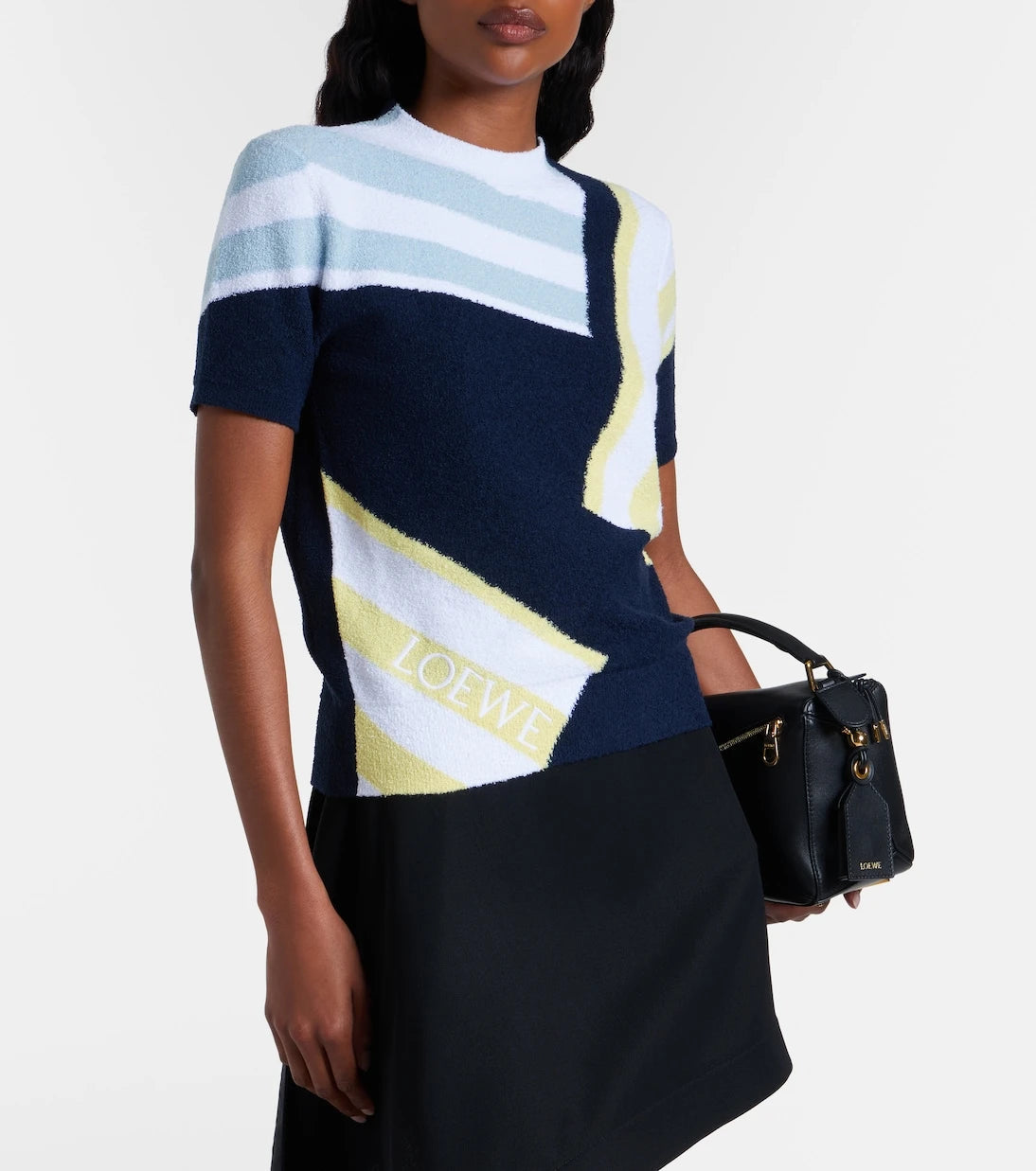 Loewe - Intarsia cotton-blend bouclé sweater