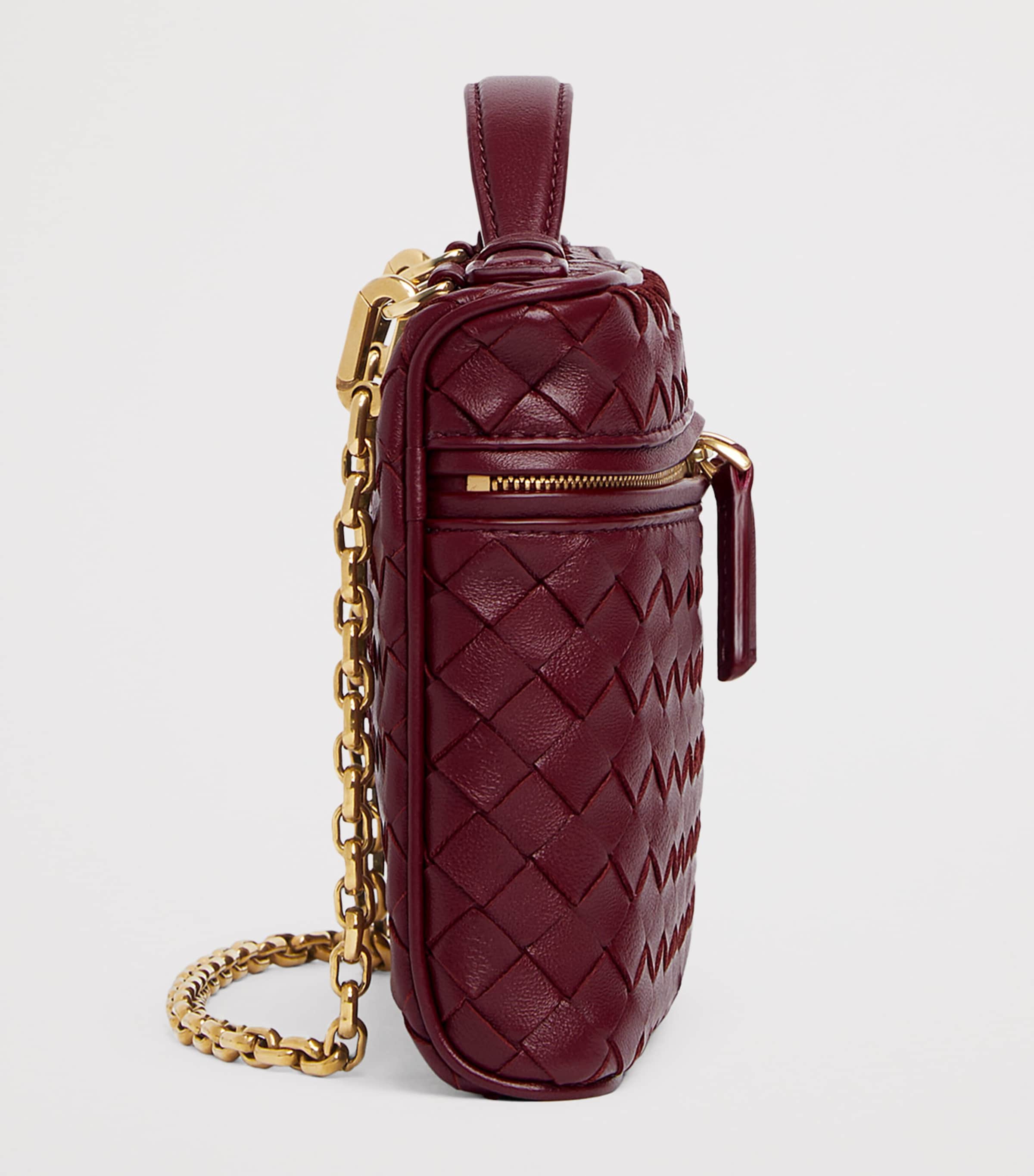 Bottega Veneta Red Mini Leather Bang Bang Shoulder Bag