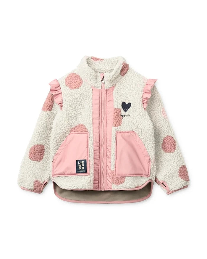 Liewood Çocuklar İçin Kısa Noam Pile Jacket w Frill