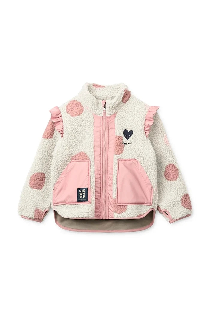 Liewood Çocuklar İçin Kısa Noam Pile Jacket w Frill