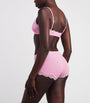 Skims Pink Lace-Trim Fits Everybody Boyshort Briefs