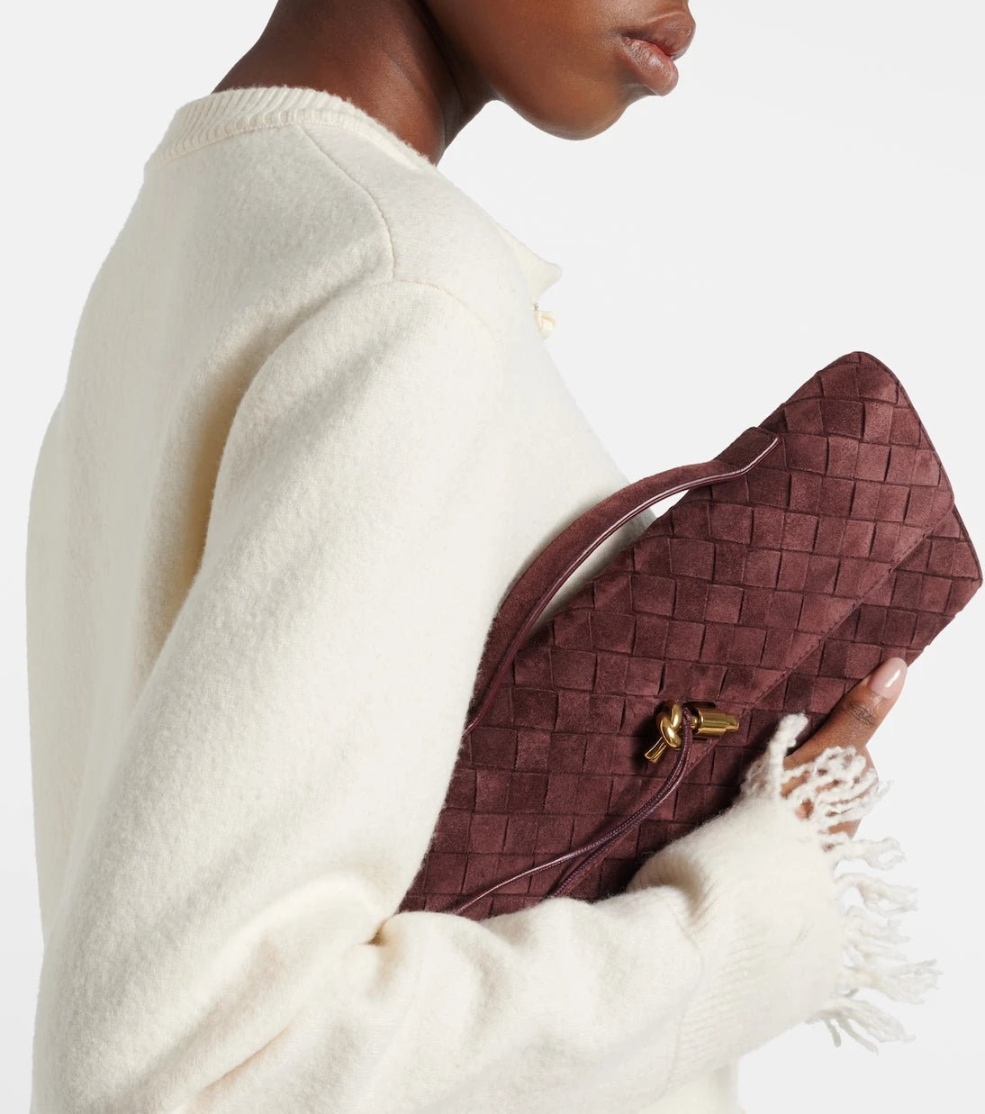 Bottega Veneta - Andiamo suede clutch