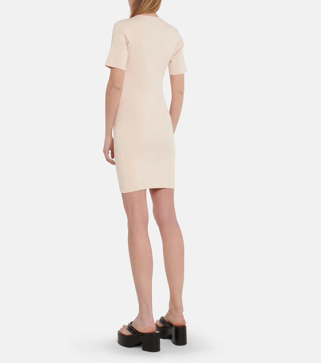 Stella McCartney - Ribbed-knit cotton-blend minidress