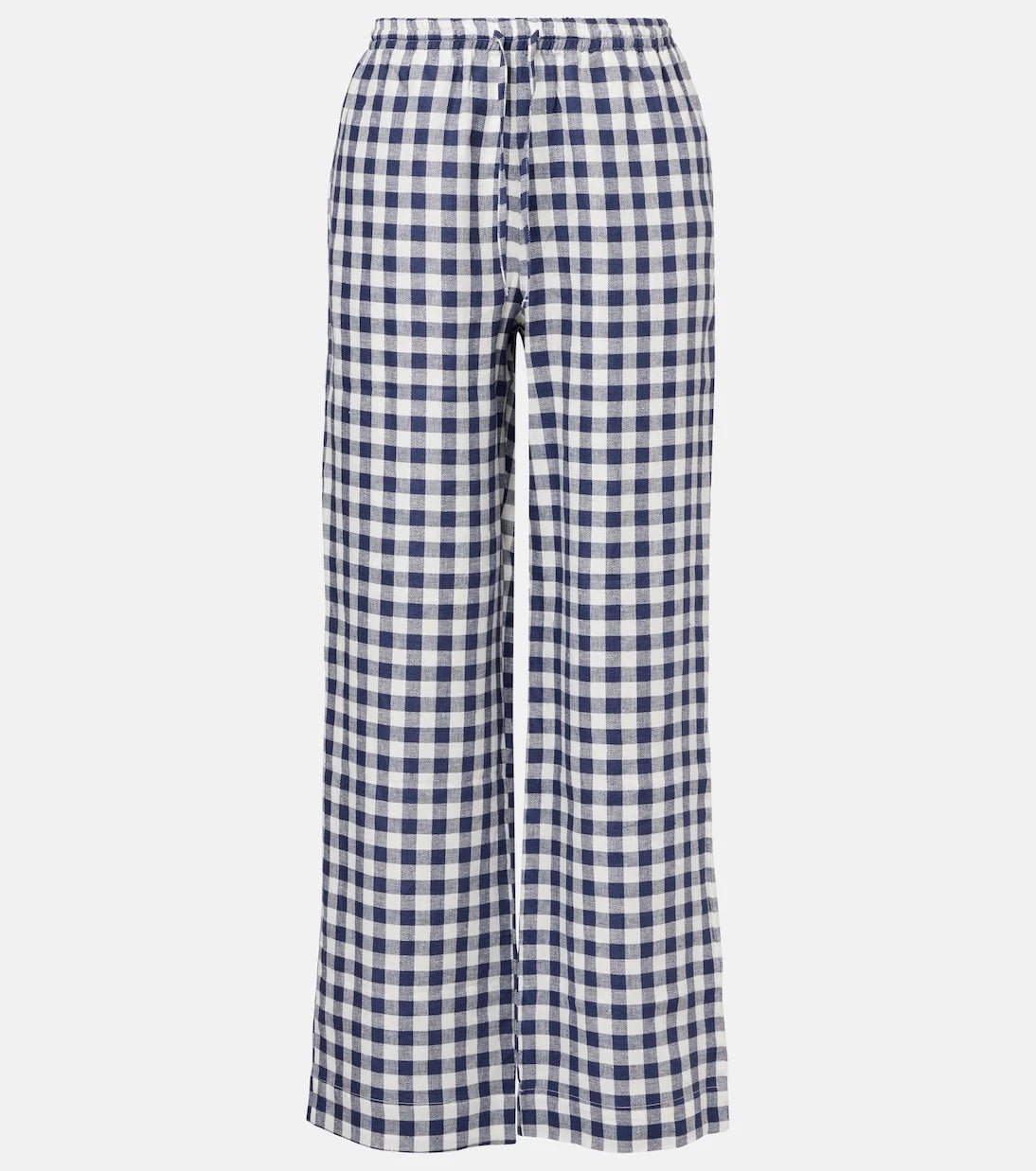 Asceno - Aurelia gingham linen wide-leg pants
