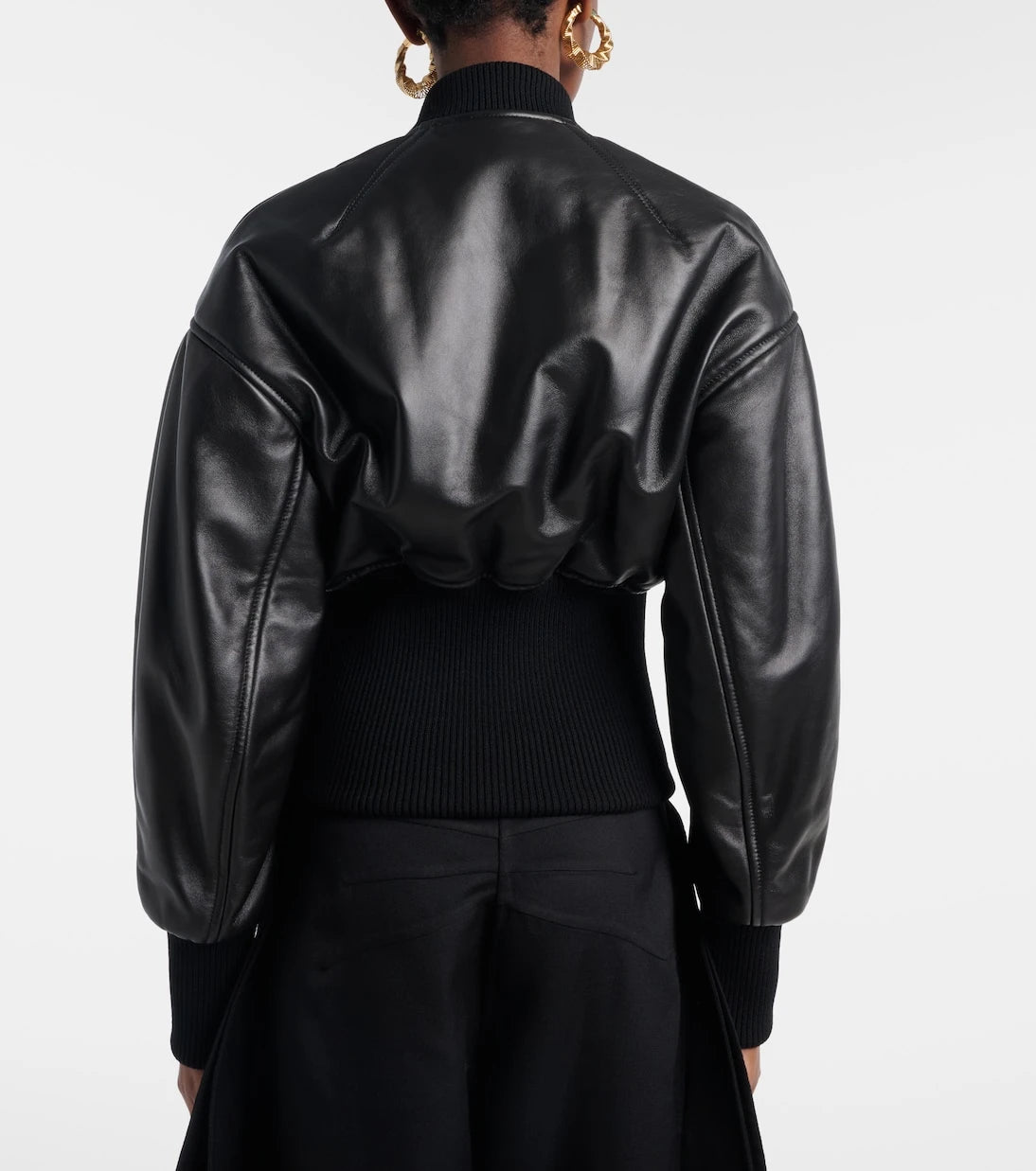 Alaïa - Leather bomber jacket