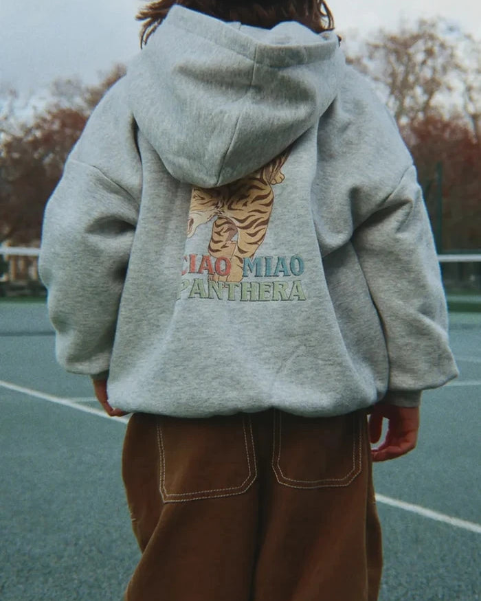 Konges Sløjd çocuklar için pamuklu kapüşonlu fermuarlı sweatshirt LOU SWEAT ZIP HOOD GOTS