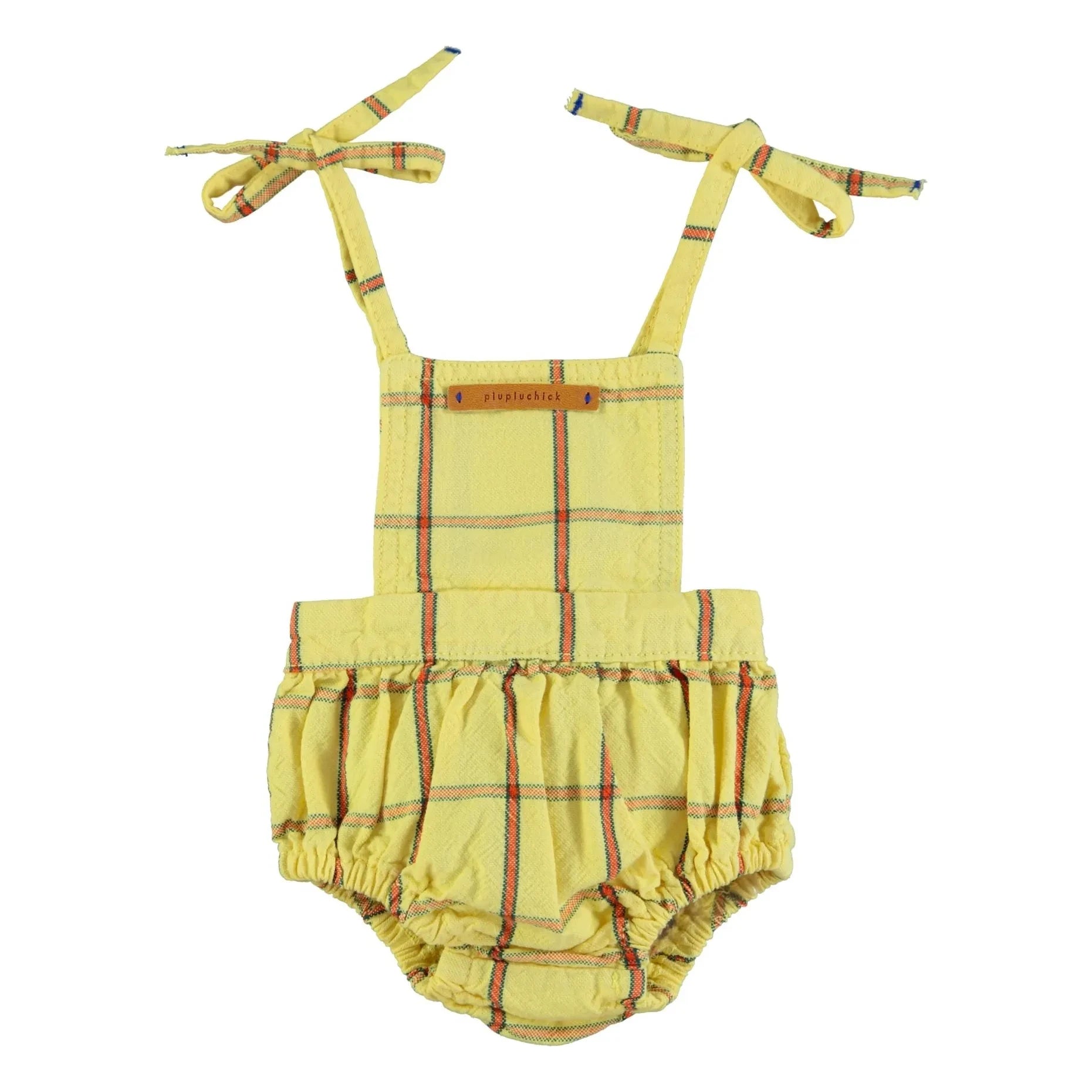 Piupiuchick - Tie Up romper  | Pale yellow