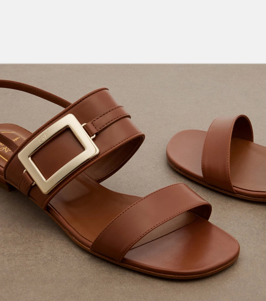 Roger Vivier - Belle Vivier leather slingback sandals