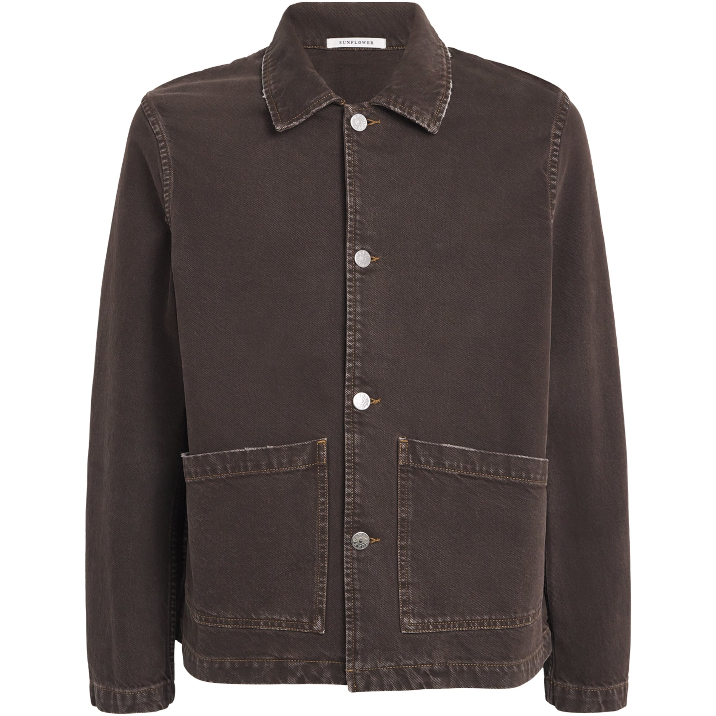 Sunflower Brown Garment-Dyed Worker Denim Jacket