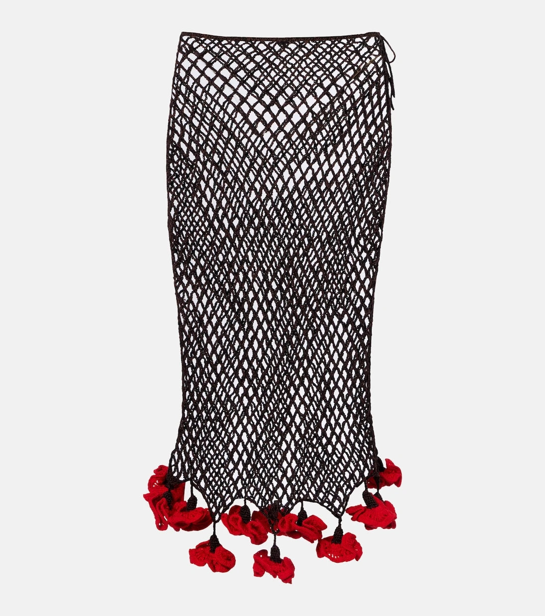 Alaïa - Open-knit cotton midi skirt