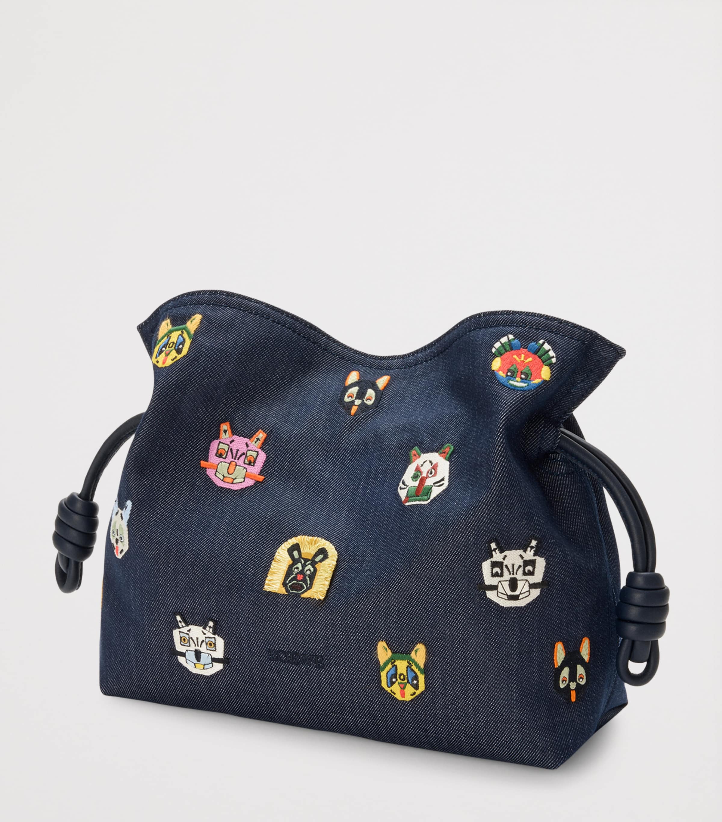 LOEWE x Louis Wain Medium Denim Flamenco Purse