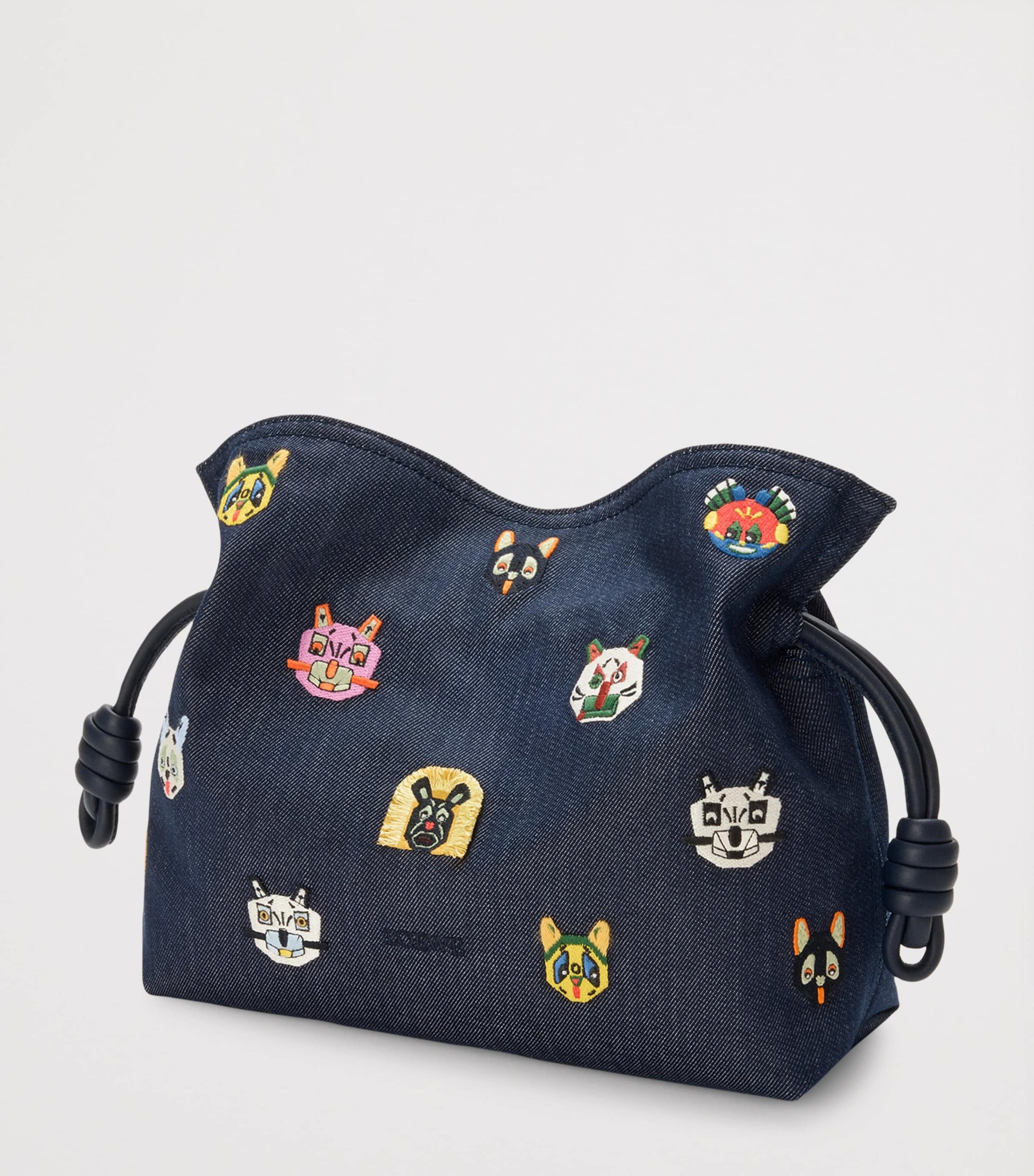 LOEWE x Louis Wain Medium Denim Flamenco Purse