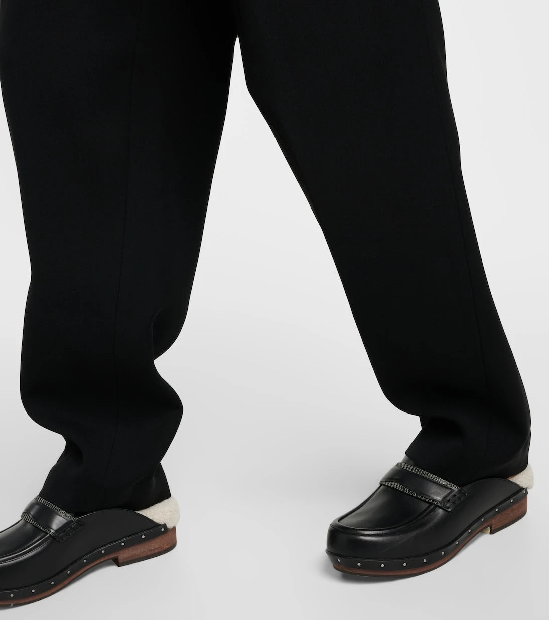 Brunello Cucinelli - High-rise gabardine wide-leg pants