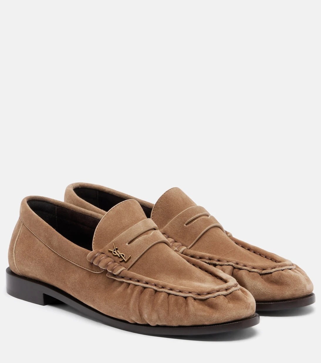 Saint Laurent - Le Loafer suede penny loafers