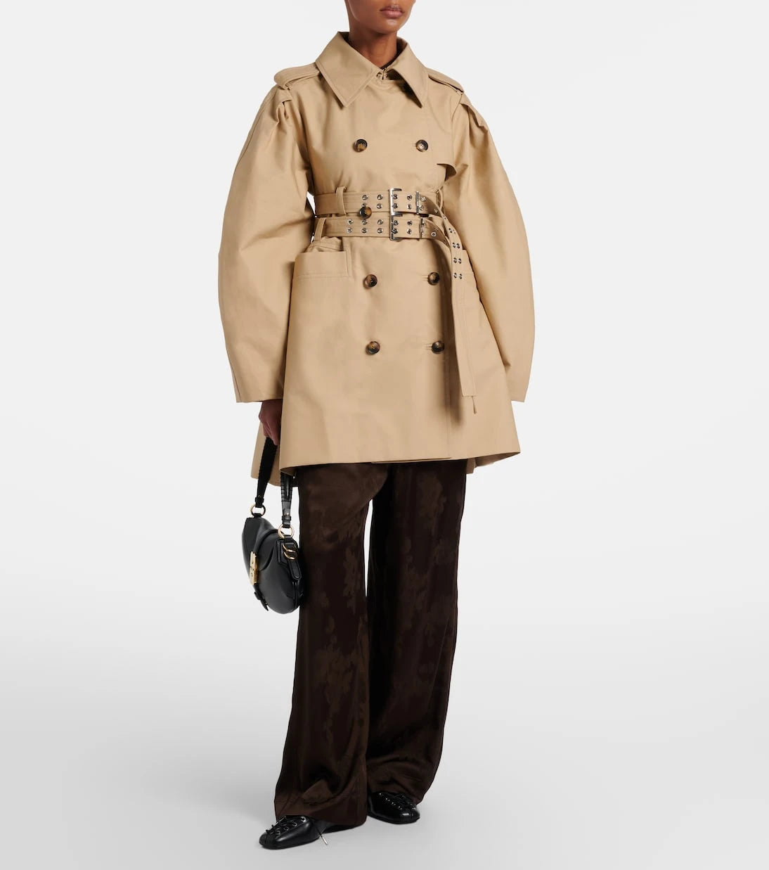 Ganni - Cotton trench coat