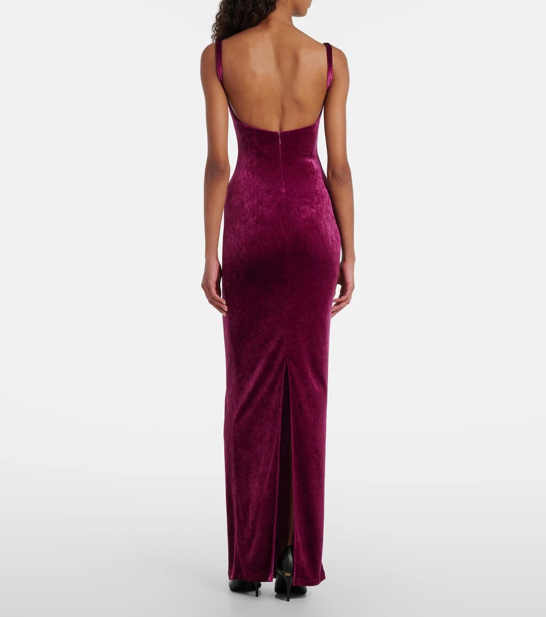Balenciaga - Open-back velvet gown