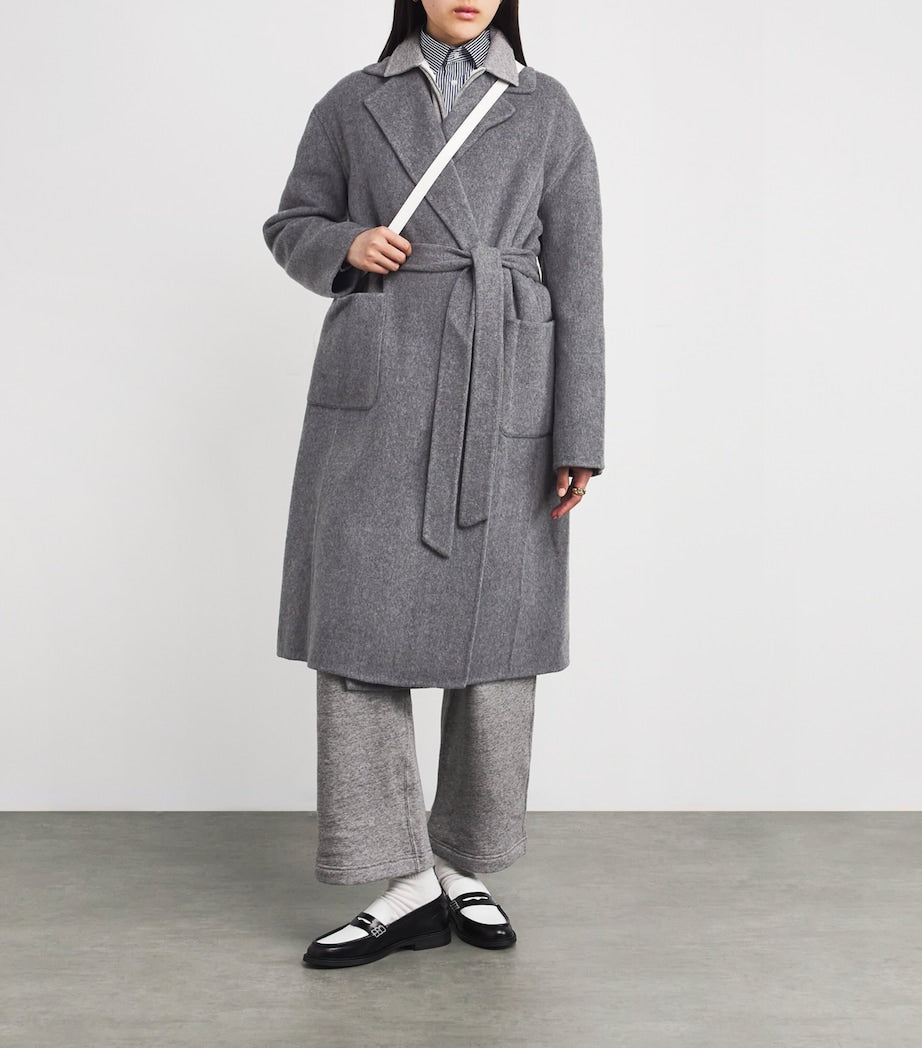 Polo Ralph Lauren Grey Wool Wrap Coat