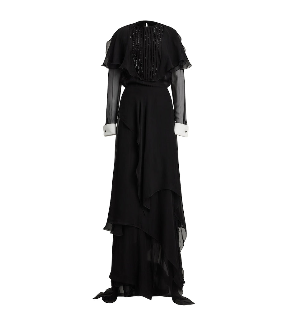 Silk Chiffon Emala Evening Dress