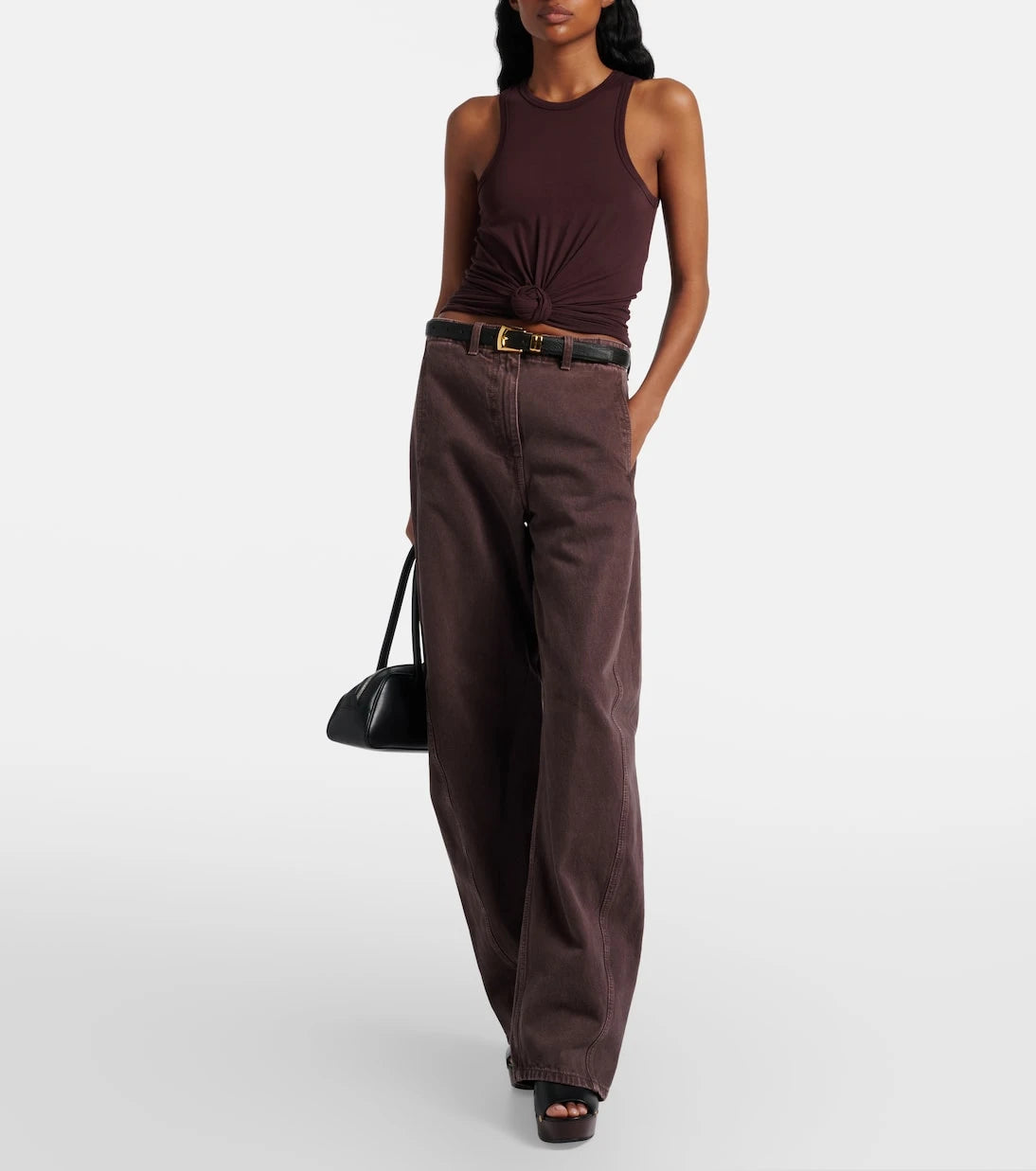 Magda Butrym - Floral-appliqué cotton-blend tank top