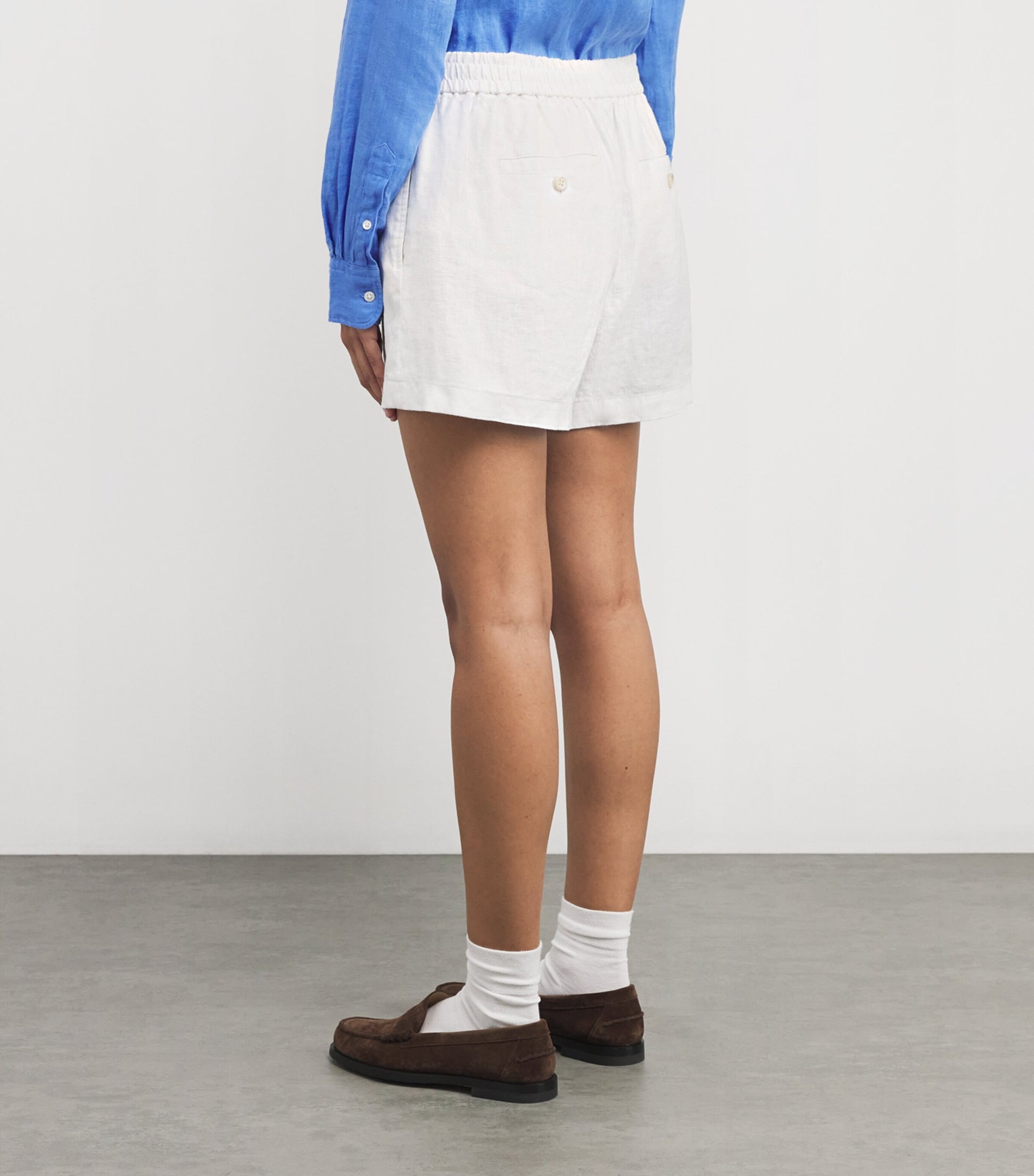 Polo Ralph Lauren White Linen Shorts